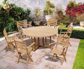 Berwick 1.5m Dining Set with 6 Lymington Armchairs