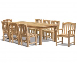 Gladstone 8 Seater Teak Dining Set with Gloucester Chairs