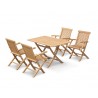 Teak 4 Seater Folding Garden Set