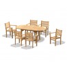 Oxburgh 6 Seater Teak Extendable Dining Set