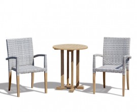 Sissinghurst 2 Seater Set, 60cm Round Table and St Moritz Chairs
