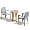 Rattan and Teak Garden Set - Marble Grey