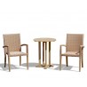 Sissinghurst 2 Seater Set, 60cm Round Table and St Moritz Chairs - Honey Wicker