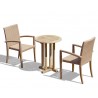 Rattan and Teak Garden Set - Honey Wicker