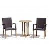 Sissinghurst 2 Seater Set, 60cm Round Table and St Moritz Chairs - Java Brown