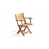 Folding wood armchair