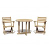 Sissinghurst 90cm Round Table with folding chairs dining set