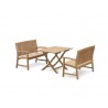 Teak folding table with benches