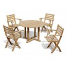 Sissinghurst Round Table 110cm and Lymington Chairs Dining Set