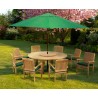 Orion Large Round Table and 8 Cannes Chair Dining Set