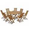 Lymington 8-seater Round Table with 8 Newhaven Chairs Dining Set