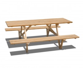 Teak Wheelchair Accessible Picnic Table - 2.2m