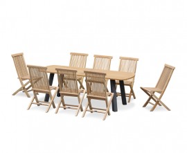 Diskus 2.2m Oval Table with Cannes Chairs Dining Set