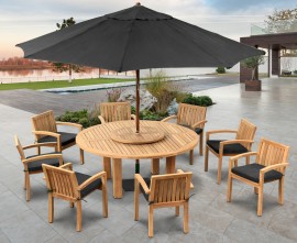 Orion 1.8m Table with Antibes Chairs Dining Set