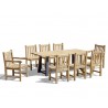 2m Trestle Table and Chairs Dining Set