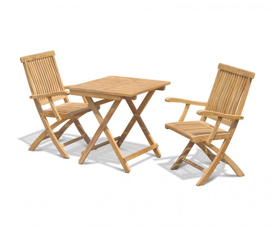 Palma 2 Seater Teak Folding Set with Oxburgh Armchairs