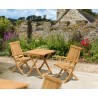 Palma 2 Seater Teak Folding Set with Oxburgh Armchairs