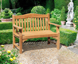 Small Wooden Benches | 4ft Garden Benches | Small Teak Benches