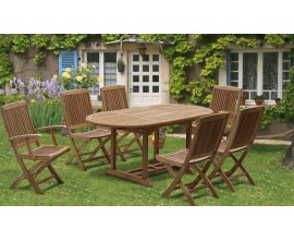 Teak Extendable Dining Table | Teak Extending Garden Table