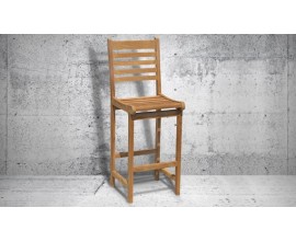 Teak Bar Stool with Back | Teak Bar Chairs | Solid Teak Bar Stools