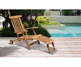 Teak Steamer Chairs UK | Teak Garden Steamers | Teak Steamer Lounger