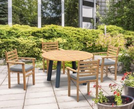 Diskus Teak & Aluminium Dining Sets | Metal & Teak Tables