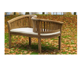 Teak Banana Benches | Curved Teak Coffee Sets | Teak Tub Chairs