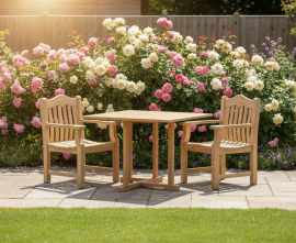 Teak Armchairs | Garden Dining Set | Outdoor Furniture